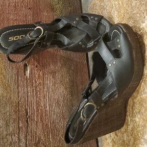 💥Wedges High Heels Sandals sz 9 New Never Worn